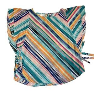 Rafaella Ruffled Sleeves Top Sz MP